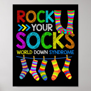 World Down Syndrome Day 2023 Boys Girls Kids Rock Poster