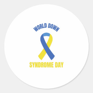 World down syndrome day (2) classic round sticker