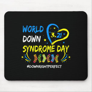World down syndrome day 321 awareness support men mouse pad