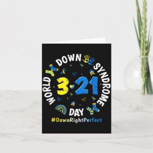 World Down Syndrome Day 3 21 Awareness Rainbow Card