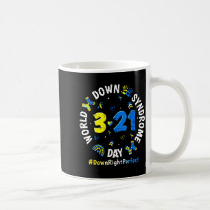 World down syndrome day 3 21 awareness rainbow coffee mug