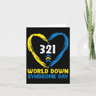 World Down Syndrome Day Arrows 321 Awareness Women Card