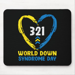 World Down Syndrome Day Arrows 321 Awareness Women Mouse Pad