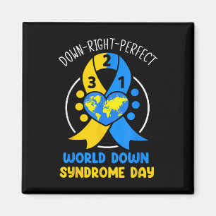 World Down Syndrome Day Awareness 321 T21 Down Rig Magnet