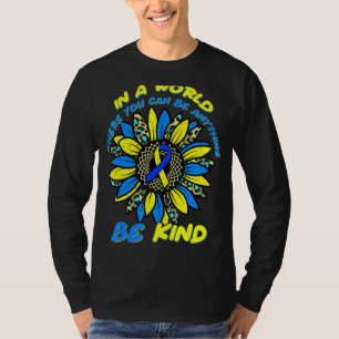 World Down Syndrome Day Awareness Leopard Sunflowe T-Shirt