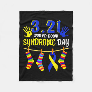 World Down Syndrome Day Awareness Socks 21 March  Fleece Blanket