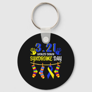 World Down Syndrome Day Awareness Socks 21 March Key Ring