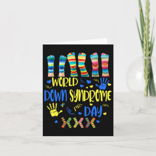 World Down Syndrome Day Awareness Socks Down Right Card