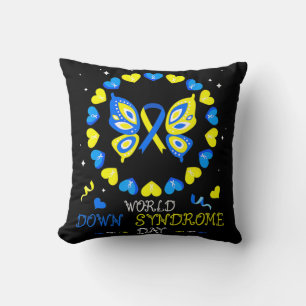 World Down Syndrome Day Awareness Socks Down Right Cushion
