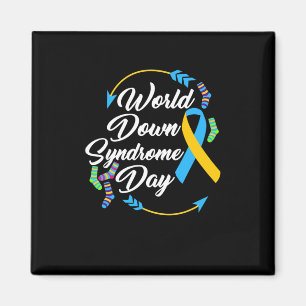 World Down Syndrome Day Awareness Socks Down Right Magnet