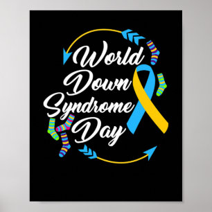 World Down Syndrome Day Awareness Socks Down Right Poster