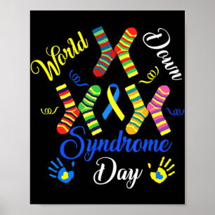 World Down Syndrome Day Awareness Socks Down Right Poster