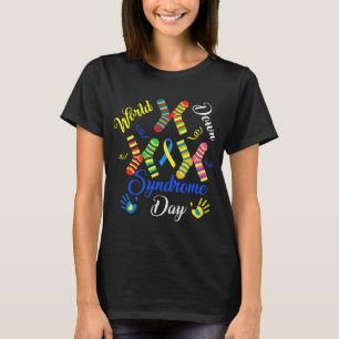 World Down Syndrome Day Awareness Socks Down Right T-Shirt