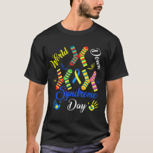 World Down Syndrome Day Awareness Socks Down Right T-Shirt