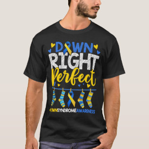 World Down Syndrome Day Awareness Socks Ribbon Rig T-Shirt
