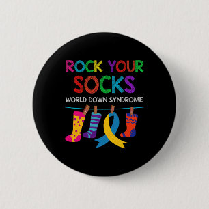 World Down Syndrome Day Boys Girls Kids Rock Your 6 Cm Round Badge