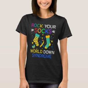 World Down Syndrome Day Funny Rock Your Socks Awar T-Shirt