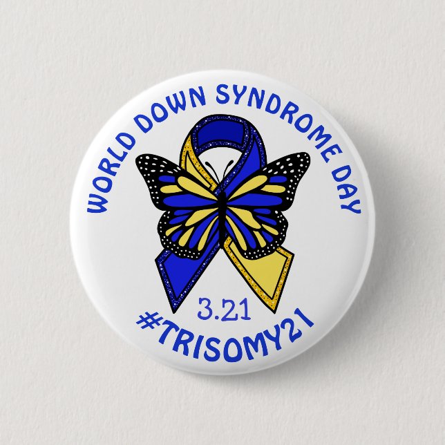 World Down Syndrome Day is March 21st  6 Cm Round Badge (Front)