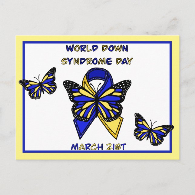 World Down Syndrome Day is March 21st Postcard (Front)