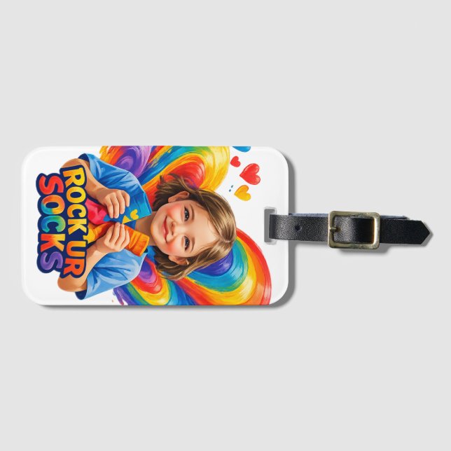 World Down Syndrome Day Luggage Tag (Front Horizontal)