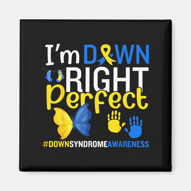 World Down Syndrome Day March 21 Down Right Magnet (Front)