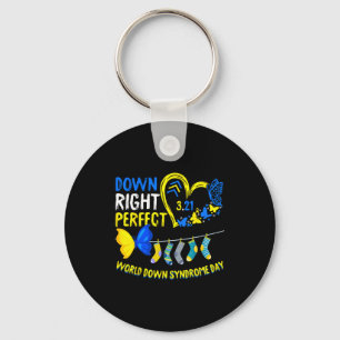 World down syndrome day march 21 down right perfec key ring