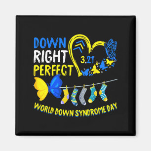 World down syndrome day march 21 down right perfec magnet