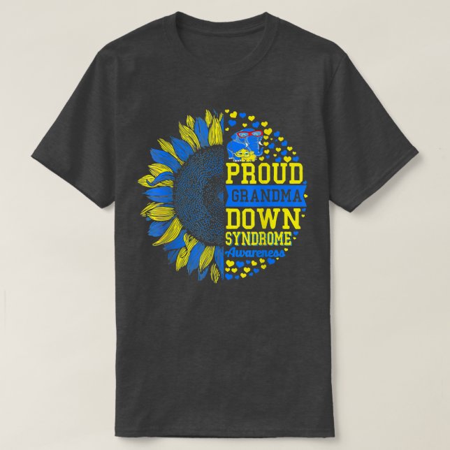 World Down Syndrome Day Proud Grandma Trisomy 21 B T-Shirt (Design Front)