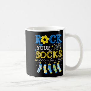 World down syndrome day rock socks awareness coffee mug