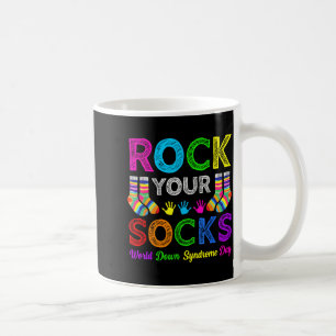 World down syndrome day rock socks awareness coffee mug