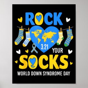 World Down Syndrome Day Rock Socks Awareness Poster