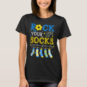 World down syndrome day rock socks awareness T-Shirt