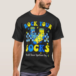 World down syndrome day rock socks awareness T-Shirt
