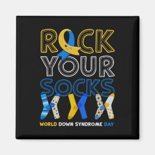 World Down Syndrome Day Rock Your Socks Awareness Magnet