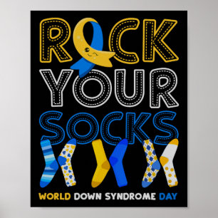 World Down Syndrome Day Rock Your Socks Awareness  Poster