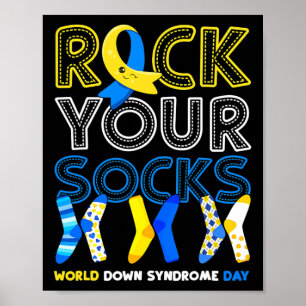 World Down Syndrome Day Rock Your Socks Awareness  Poster