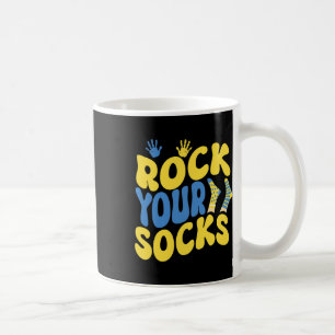 World Down Syndrome Day Rock Your Socks Groovy  Coffee Mug