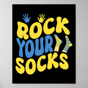 World Down Syndrome Day Rock Your Socks Groovy  Poster