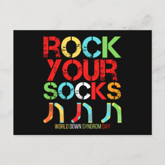 World Down Syndrome Day Rock Your Socks Postcard