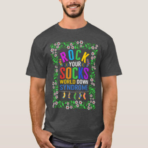 World Down Syndrome Day Rock Your Socks retro T-Shirt