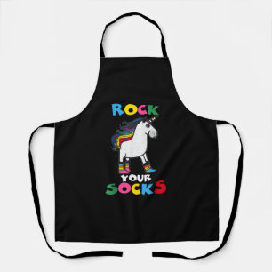 WORLD DOWN SYNDROME DAY Rock Your Socks Unicorn T- Apron