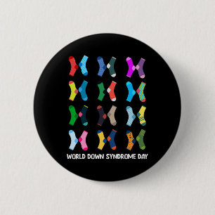 World Down Syndrome Day Socks Wdsd 6 Cm Round Badge
