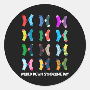 World Down Syndrome Day Socks Wdsd Classic Round Sticker