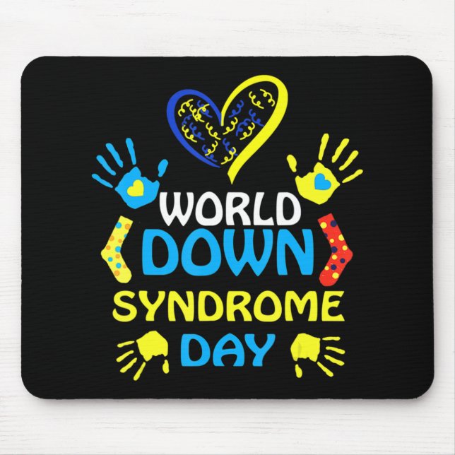 World Down Syndrome Day  Support and Awareness 3.2 Mouse Pad (Front)