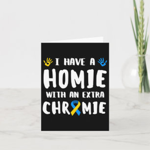 World Down Syndrome Day Trisomy 21 Ribbon Extra Ch Card