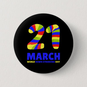 World Down Syndrome Day Women Kids 6 Cm Round Badge