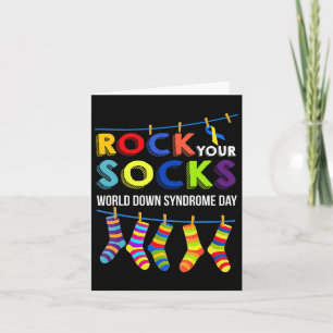 World Down Syndrome Day Your Socks Awareness  Card