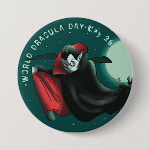 World Dracula Day, vampire 7.5 Cm Round Badge