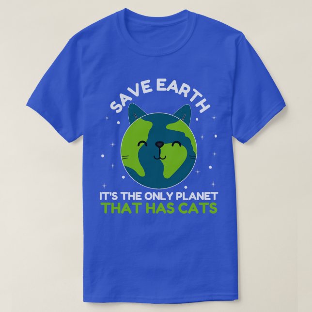 World Earth Day Anniversary Cat Lover T-Shirt (Design Front)