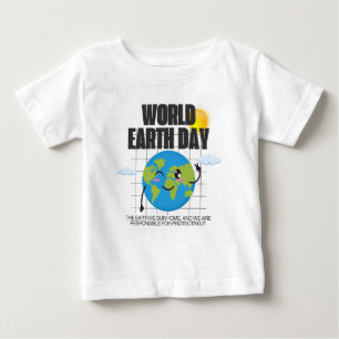 World Earth Day - April 22 Protect Our Planet Baby T-Shirt